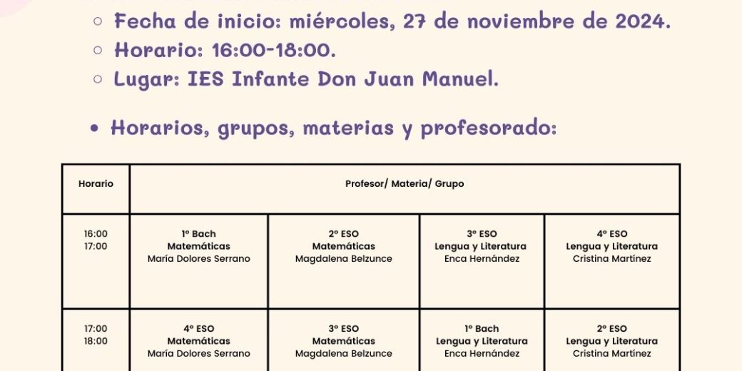 Programa de Refuerzo Educativo